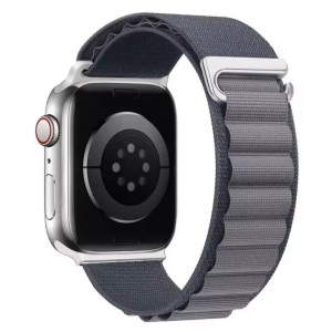 Текстилна каишка с две лица Apple Watch 42/44/45/49mm / тъмно сива /